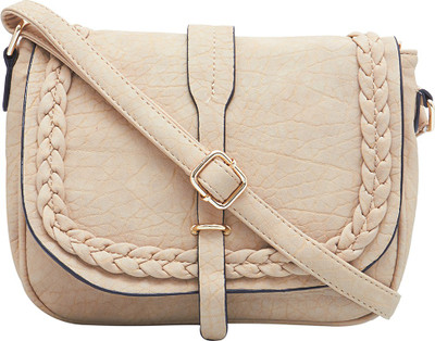 

Satchel Bags Women Casual Beige PU Sling Bag