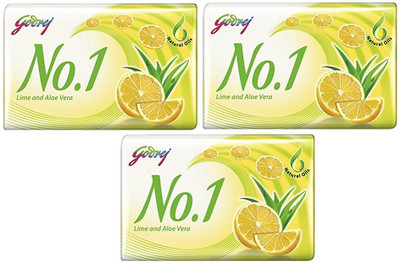 

Godrej No.1 Lime and Aloe Vera Soap(300 g, Pack of 3)