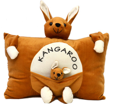 Prachi Kangaro Pillow With Baby 20 Brown Prachi Soft Toys