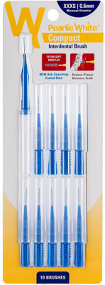 

pearlie white Compact Interdental Brush XXXS 0.6mm Pack Of 10s Ultra Soft Toothbrush(Pack of 10)
