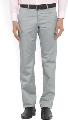 Van Heusen Slim Fit Men Grey Trousers