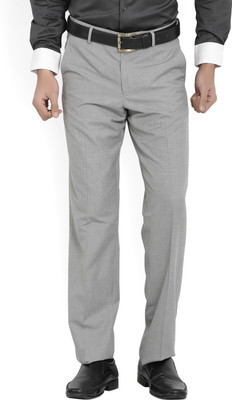 VAN HEUSEN Regular Fit Men Grey Trousers