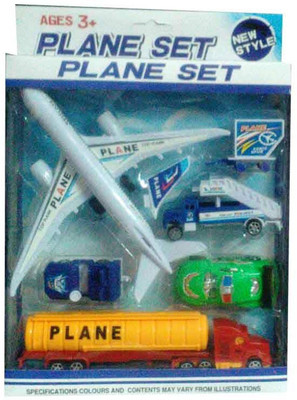 

Mahvi Toys Aeroplane Set with Trucks & Cars(Multicolor)