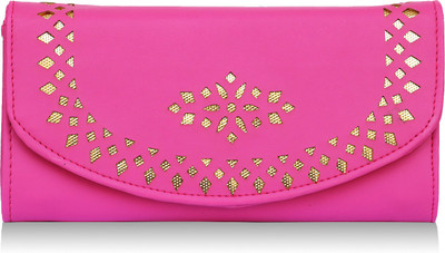 

Fantosy Women Pink Genuine Leather Wrist Wallet(4 Card Slots)
