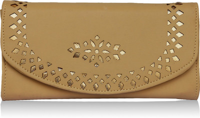 

Fantosy Women Beige Genuine Leather Wrist Wallet(4 Card Slots)