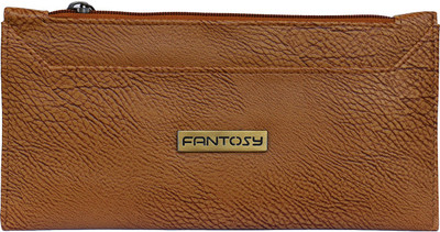 

Fantosy Women Beige Genuine Leather Wrist Wallet
