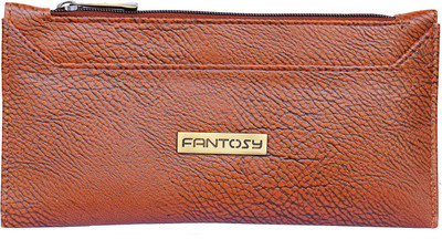 

Fantosy Women Casual Tan Genuine Leather Wrist Wallet, Brown