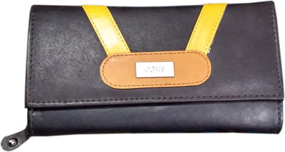 

Mahajans Fashions Women Casual Black Genuine Leather Wallet(5 Card Slots), Brown