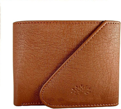 Aussie youper Men Tan Genuine Leather Wallet(5 Card Slots)