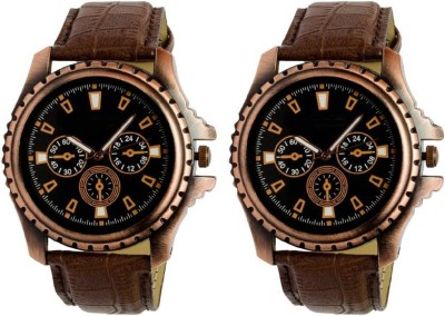 Miss Perfect Leather 001 number combo 2 pack for boys Watch  - For Boys   Watches  (Miss Perfect)
