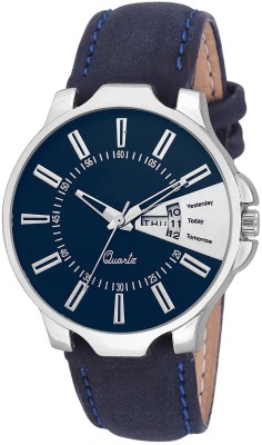 Brosis Deal Day&Date Blue Leather Stylish Hybrid Watch  - For Men   Watches  (brosis deal)