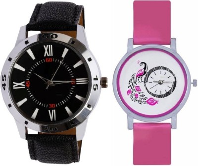 Miss Perfect Leather 010 and pink peacock 301 number combo for boys Watch  - For Boys   Watches  (Miss Perfect)