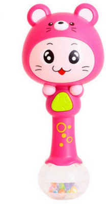 

Toyshine Rhythm Stick Rattle with Colorful soft light, Rattling Sound { PINK } Rattle(Pink)