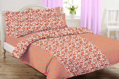 

Minu Bedsheets 120 TC Cotton Double Motifs Bedsheet(Pack of 1, Brown)