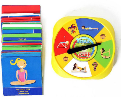 

Emob Spinner Toy with 54 Yoga Poses Fun Game of Flexibility and Balance Board Game