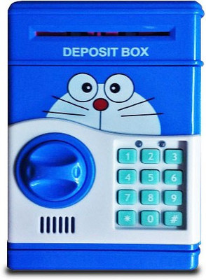 Akshat Doraemon ATM Safe Bank Number Bank Coin Bank(Blue)