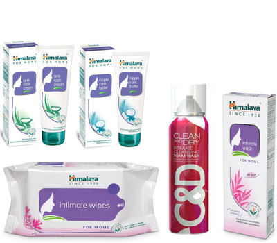 

Himalaya Anti Rash Cream, Nipple Care Butter, Intimate Wipes, Clean And Dry Foam Wash, Intimate Wash(Set of 5)