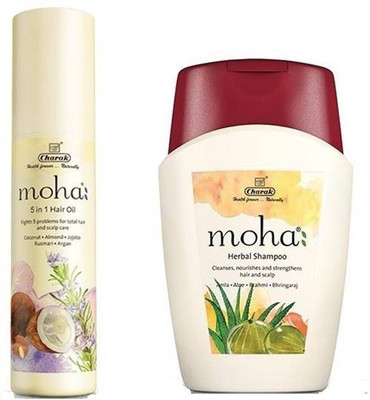 

Moha 5 IN 1 Hair Oil & Herbal Shampoo Combo (100g + 100ml)(Set of 2)