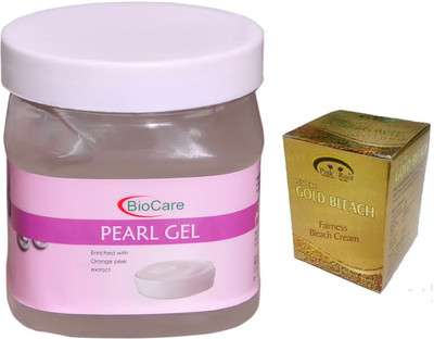

Biocare Pearl Gel 500ml, Pink Root Gold Bleach 50gm(Set of 2)