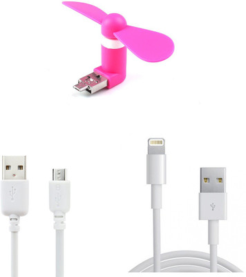

MINIFOX MINI USB FAN, SASMUNG CABLE, IPHONE CABLE Combo Set