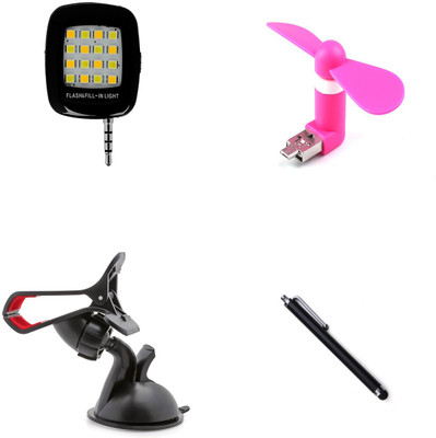 

MINIFOX MINI FAN, SEFLIE LIGHT,TOUCH SCREEN STYLUS PEN, MOBILE STAND Combo Set