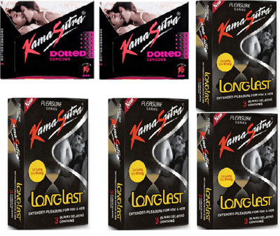 KamaSutra Kama Sutra Dotted and longlast Condom(Set of 6, 1S) available at flipkart for Rs.165