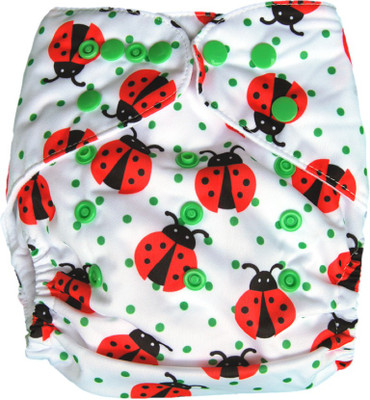 

FigOHoney Ladybug print one-size reusable pocket style cloth diaper - L