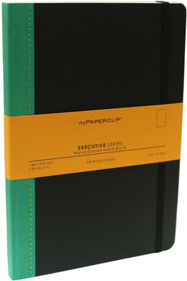 

mypaperclip A5 Notebook(240 Plain Pages Executive Series, Sea Green)