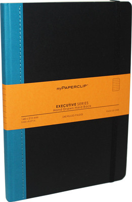 

Mypaperclip A5 Notebook(240 Ruled Pages Executive Series, Kingfisher Blue)
