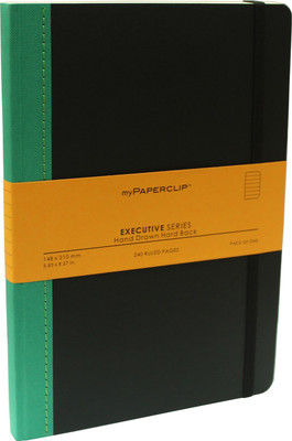 

mypaperclip A5 Notebook(240 Ruled Pages Executive Series, Sea Green)