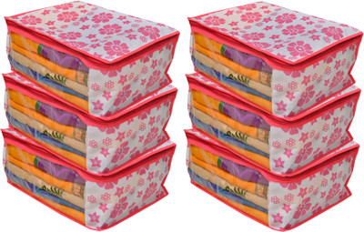 

Kuber Industries Designer Non Woven Saree Cover Pink Floral Design Set of 6 Pcs (Regular Size) PinkNWSC06(Pink)