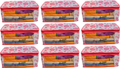 

Kuber Industries Designer Non Woven Saree Cover Pink Floral Design Set of 9 Pcs (Regular Size) PinkNWSC11(Pink)