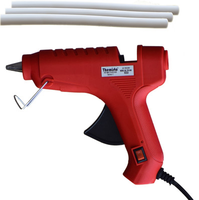 

Themisto Hot Melt Glue Gun 40 Watt With On Off Switch & With 3 White Milky Hot Melt Glue Sticks THC-R40M03 Standard Temperature Corded Glue Gun(11 mm)