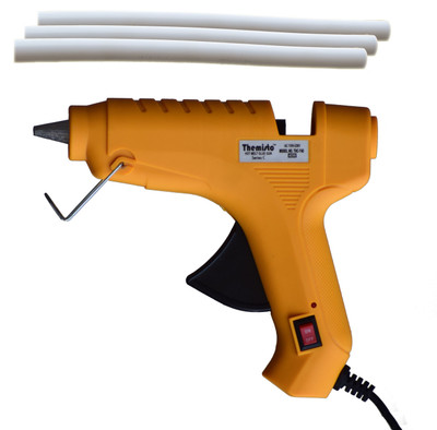 

Themisto Hot Melt Glue Gun 40 Watt With On Off Switch & With 3 White Milky Hot Melt Glue Sticks THC-Y40M03 Standard Temperature Corded Glue Gun(11 mm)
