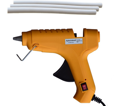 

ApTechDeals Hot Melt Glue Gun 40 Watt With On Off Switch & With 3 White Milky Hot Melt Glue Sticks APC-Y40M03 Standard Temperature Corded Glue Gun(11 mm)
