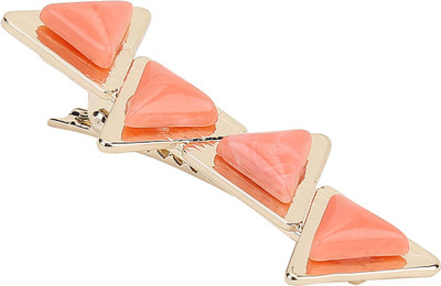 

Hair Drama Company Geometric Hair Pin - Coral for Women and Girls Hair Pin(Pink)