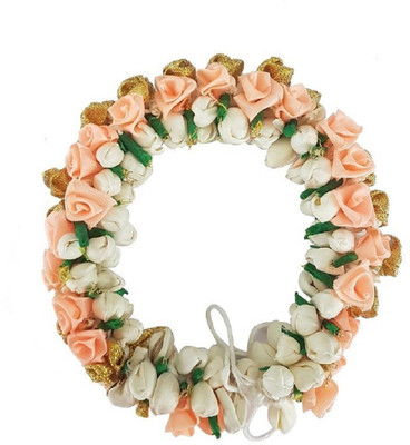 

Confidence New Style Juda Bun Decoration Gajra For Bridal Accessories For Girls (Peach) Hair Accessory Set(Orange)