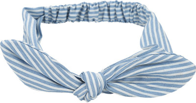 

Hair Drama Company Bow Stripes Hair Band for Women and Girls Head Band(Blue)