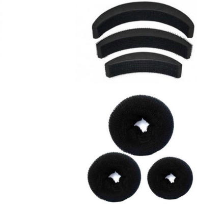 

Beauty Lifestyle Pin Puff And Donut Bun Hair Accessory Set(Black)