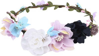 

Hair Drama Company Floral Crown for Women and Girls Head Band(Multicolor)