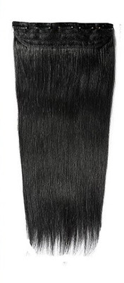 

Confidence Clip On Real Human Extensions 50 Grams (24 Inch, Black) Hair Extension