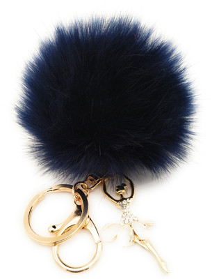 

Gemmas Fashion Dancing Angel & Navy Pom Pom Key Chain