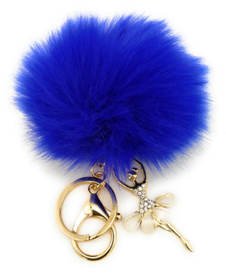 

Gemmas Fashion Dancing Angel & Royal Blue Pom Pom Key Chain