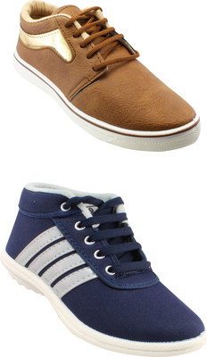 

Claptrap Boys Lace Sneakers(Brown, Blue
