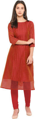sarvagny clothing Festive & Party Solid Women Kurti(Red) Flipkart