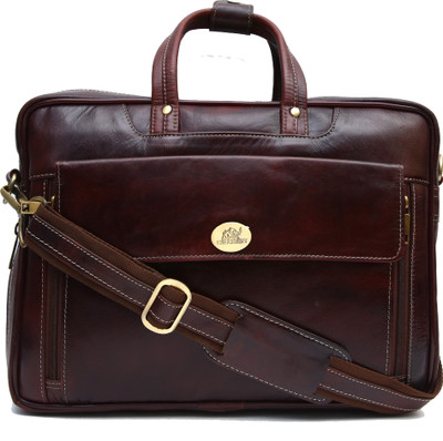 

Bull Kraft 15 inch Expandable Laptop Messenger Bag(Brown)