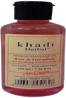 Khadi Herbal rose & geranium oil 210ml(210 ml) Flipkart
