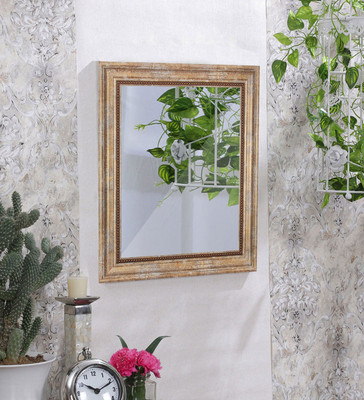 

Painting Mantra Art Street Distressed Golden Decorative Mirror(Rectangle)