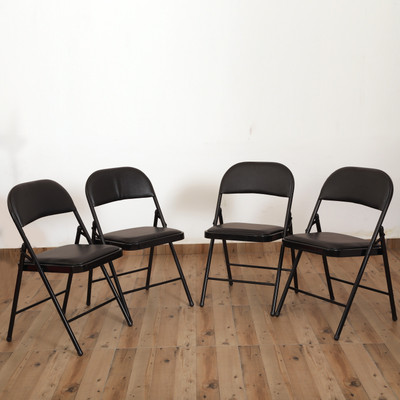 EROS Metal Outdoor Chair(Black, Pre-assembled)