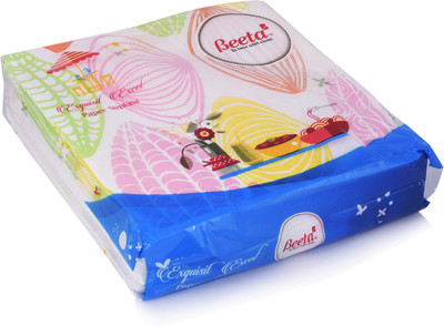 

BEETA Paper napkin 33*33 CMS "EXCEL PRINTED" Multicolor Napkins(6 Sheets)
